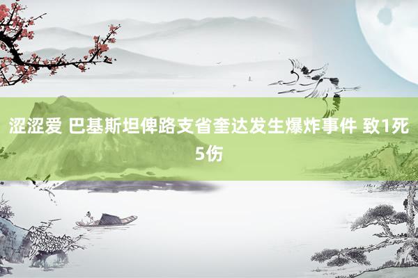 涩涩爱 巴基斯坦俾路支省奎达发生爆炸事件 致1死5伤