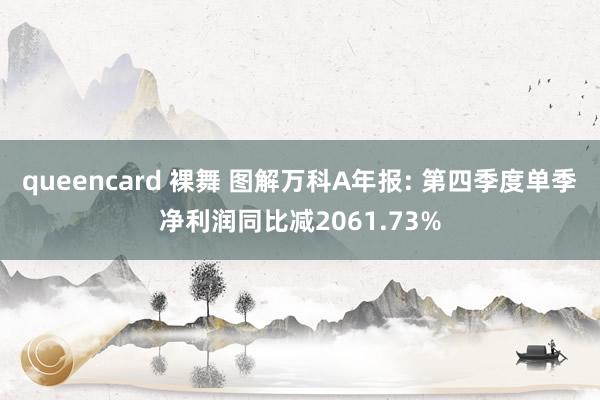queencard 裸舞 图解万科A年报: 第四季度单季净利润同比减2061.73%
