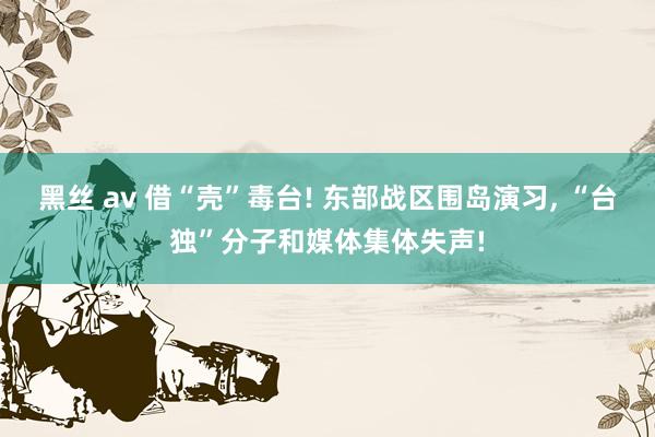 黑丝 av 借“壳”毒台! 东部战区围岛演习, “台独”分子和媒体集体失声!